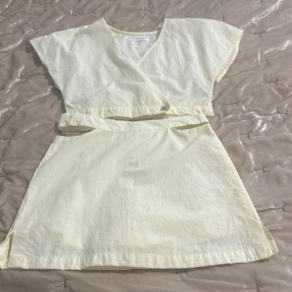 Zara Charming Cream/pastel yellow girls set